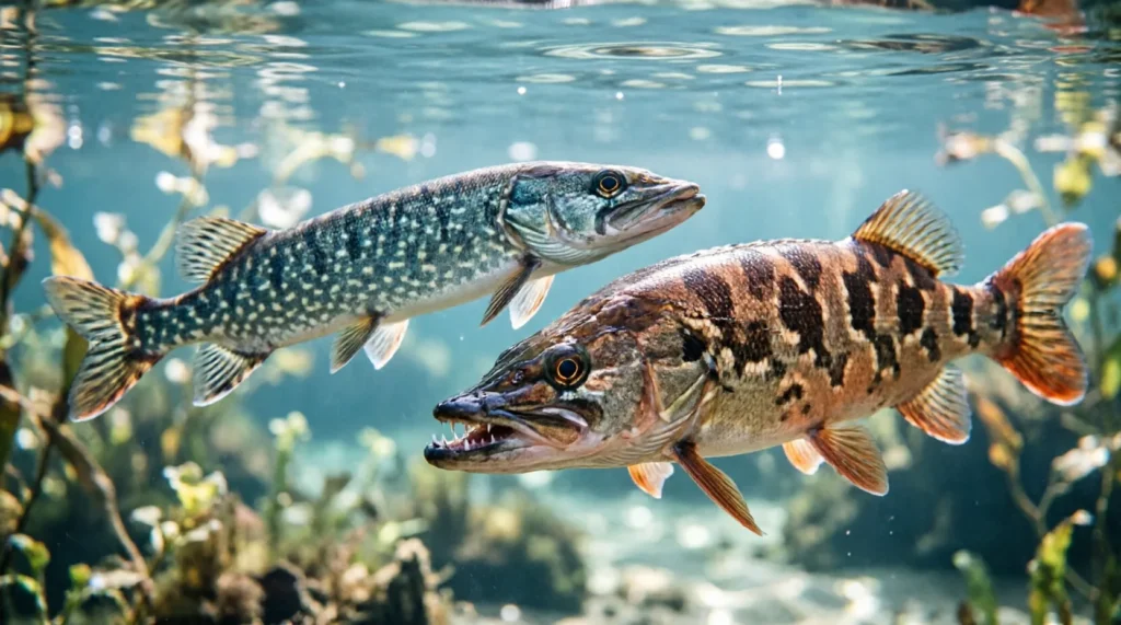 Pike vs Muskie: Light Marks on Dark Means Pike